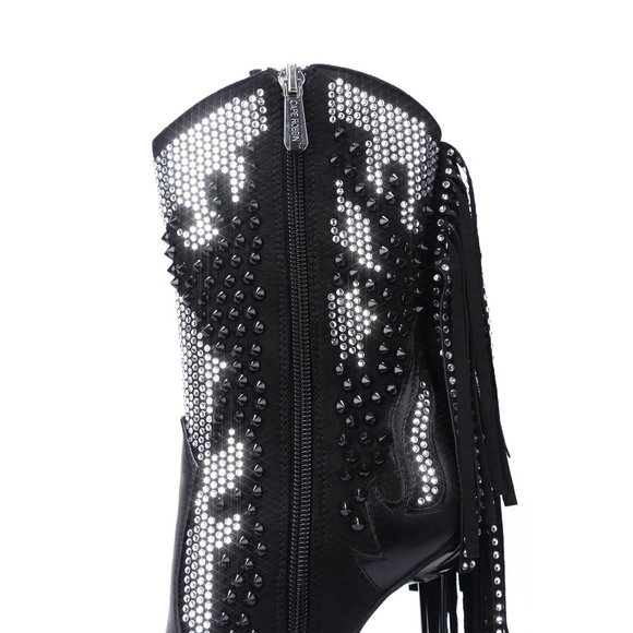 ❤️NEW Fring and Rhinestone Stiletto Booties - Picture 10 of 10